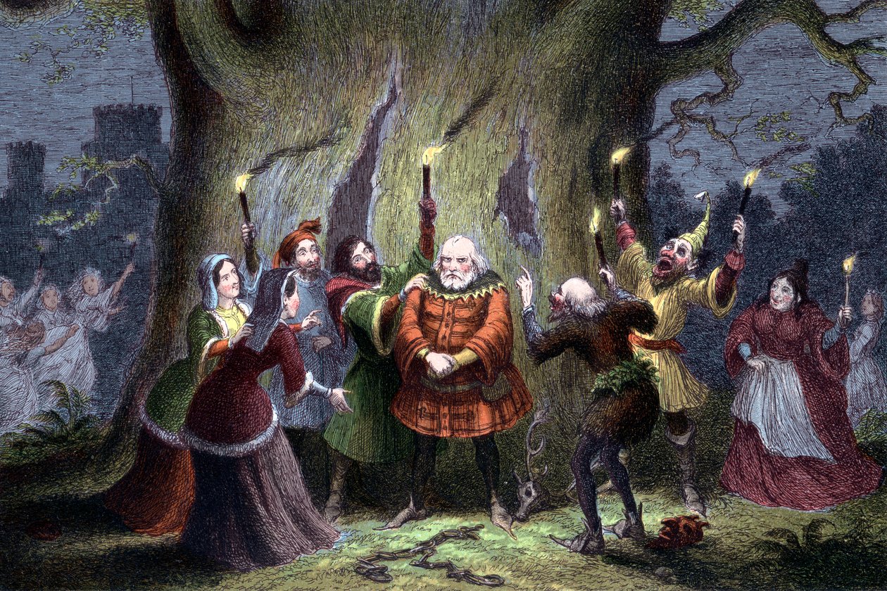 Cena de Shakespeares As Alegres Esposas de Windsor, 1856-1858 de Unbekannt