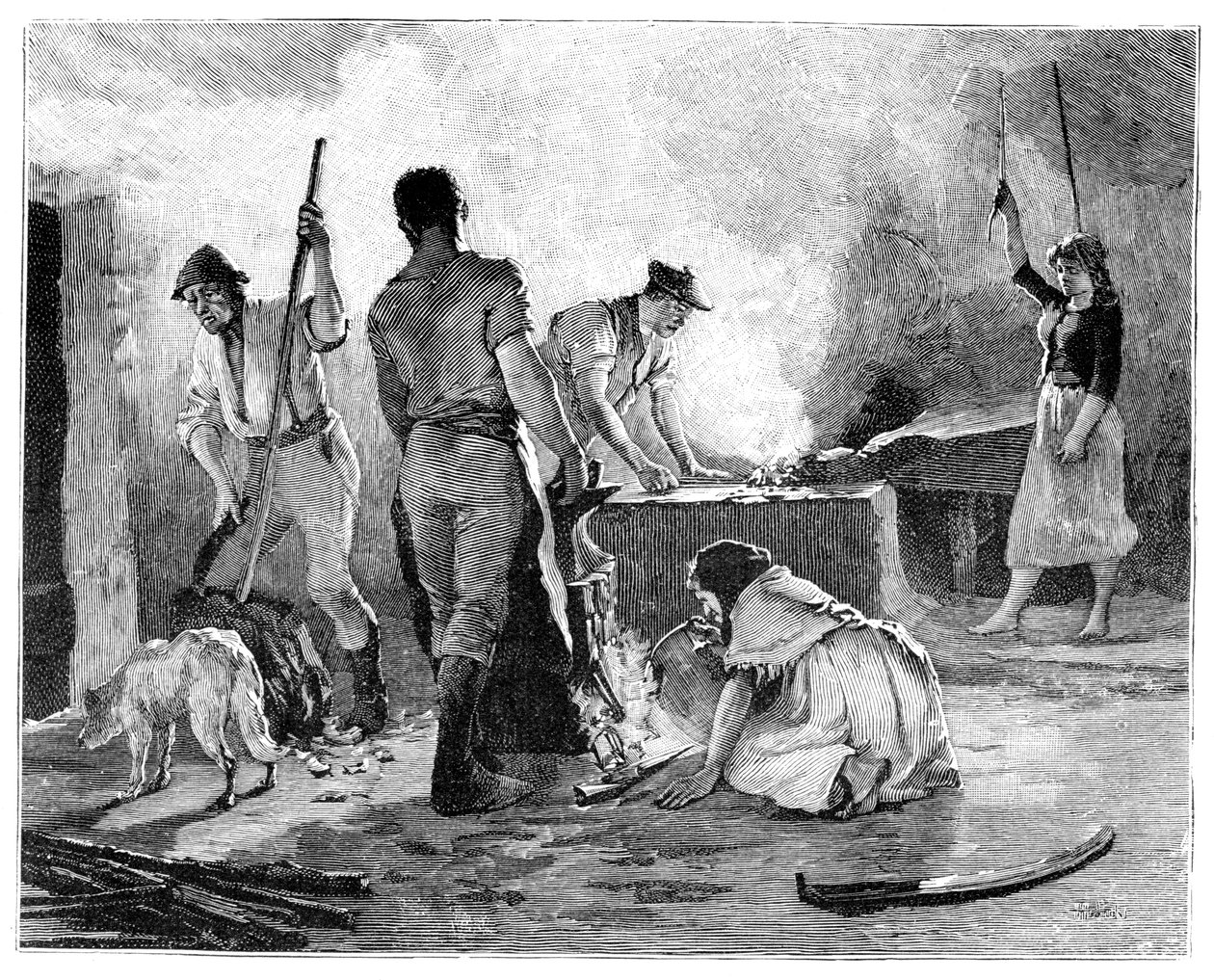 Cena da Rebelião Jovem Irlandesa de 1848 1900 de Unbekannt