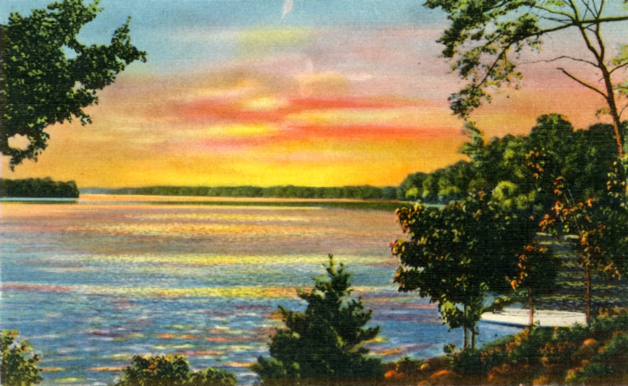 Cena no lago Catawba, perto de Charlotte, NC, 1942. de Unbekannt
