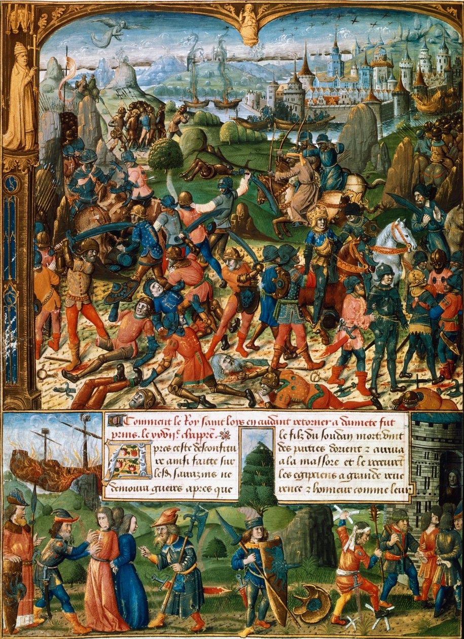 Cenas da Sétima Cruzada, 1248-1254 Século XV de Unbekannt