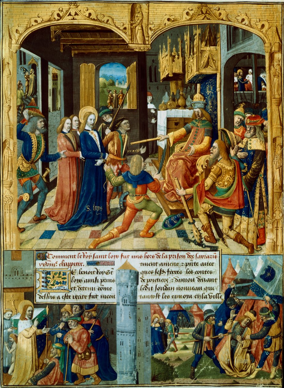 Cenas da sétima cruzada, 1248-1254, século XV de Unbekannt
