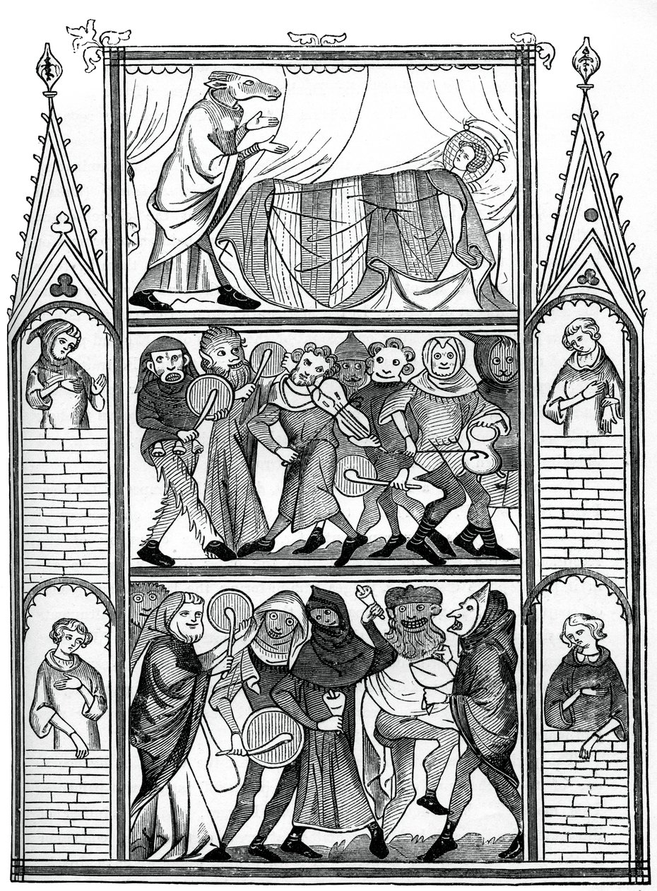 Cenas da História de Fauvel, século XV, 1870 de Unbekannt