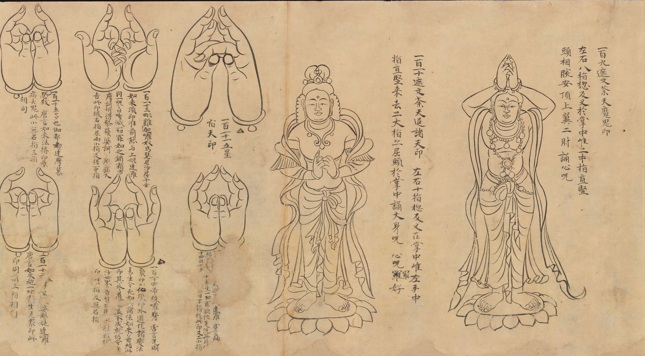Pergaminho de Mudras, século XI-XII. de Unbekannt