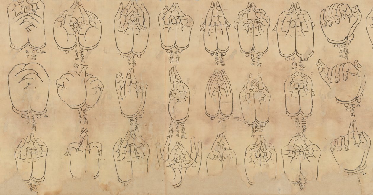Pergaminho de Mudras, 11º-12º século. de Unbekannt