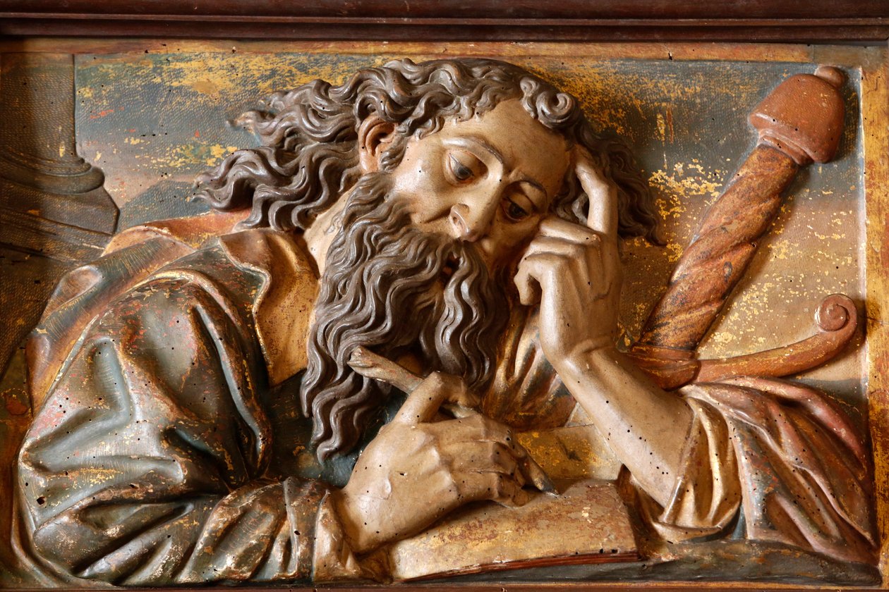 Escultura na catedral de Mallorca: São Paulo, Palma, Espanha de Unbekannt