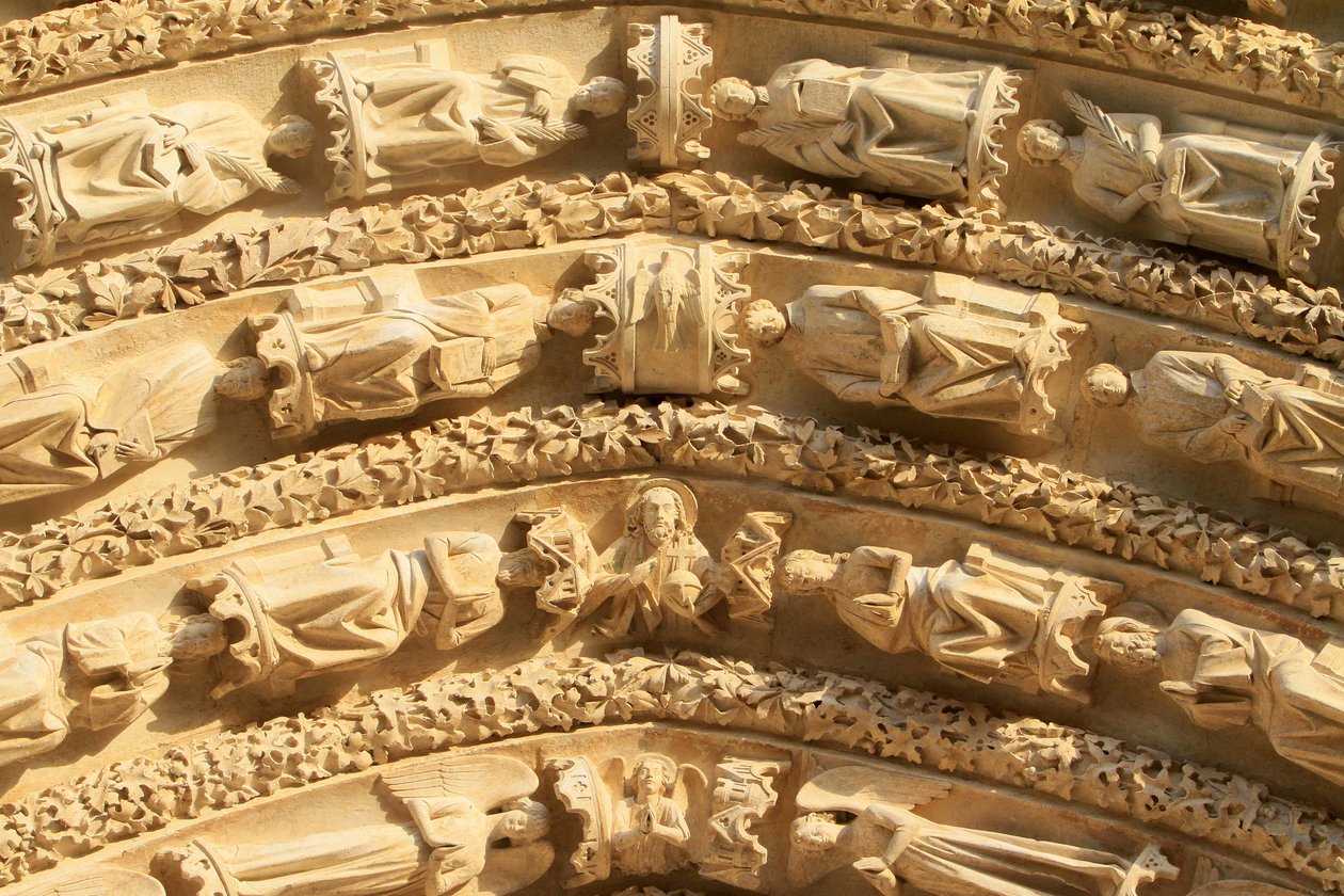 Esculturas. Catedral de St. Stephen, Bourges, França de Unbekannt