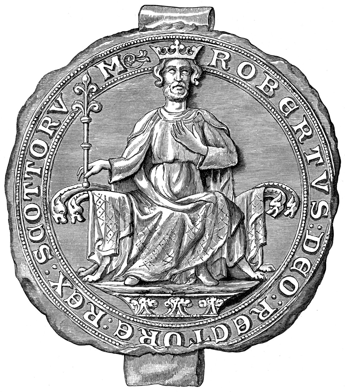 Selo de Robert Bruce, rei da Escócia, século XIV 1892 de Unbekannt