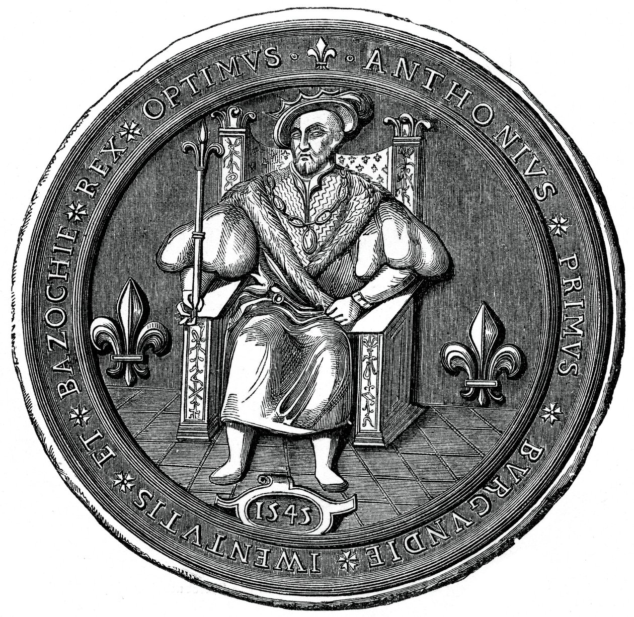 Selo do rei do Basoche, século XVI 1870 de Unbekannt