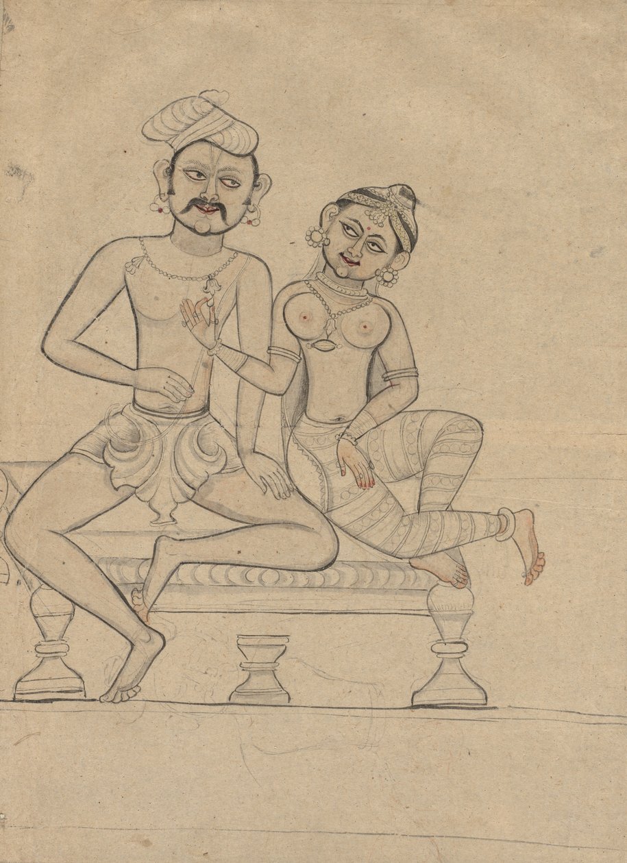 Casal sentado, c. 1800. de Unbekannt