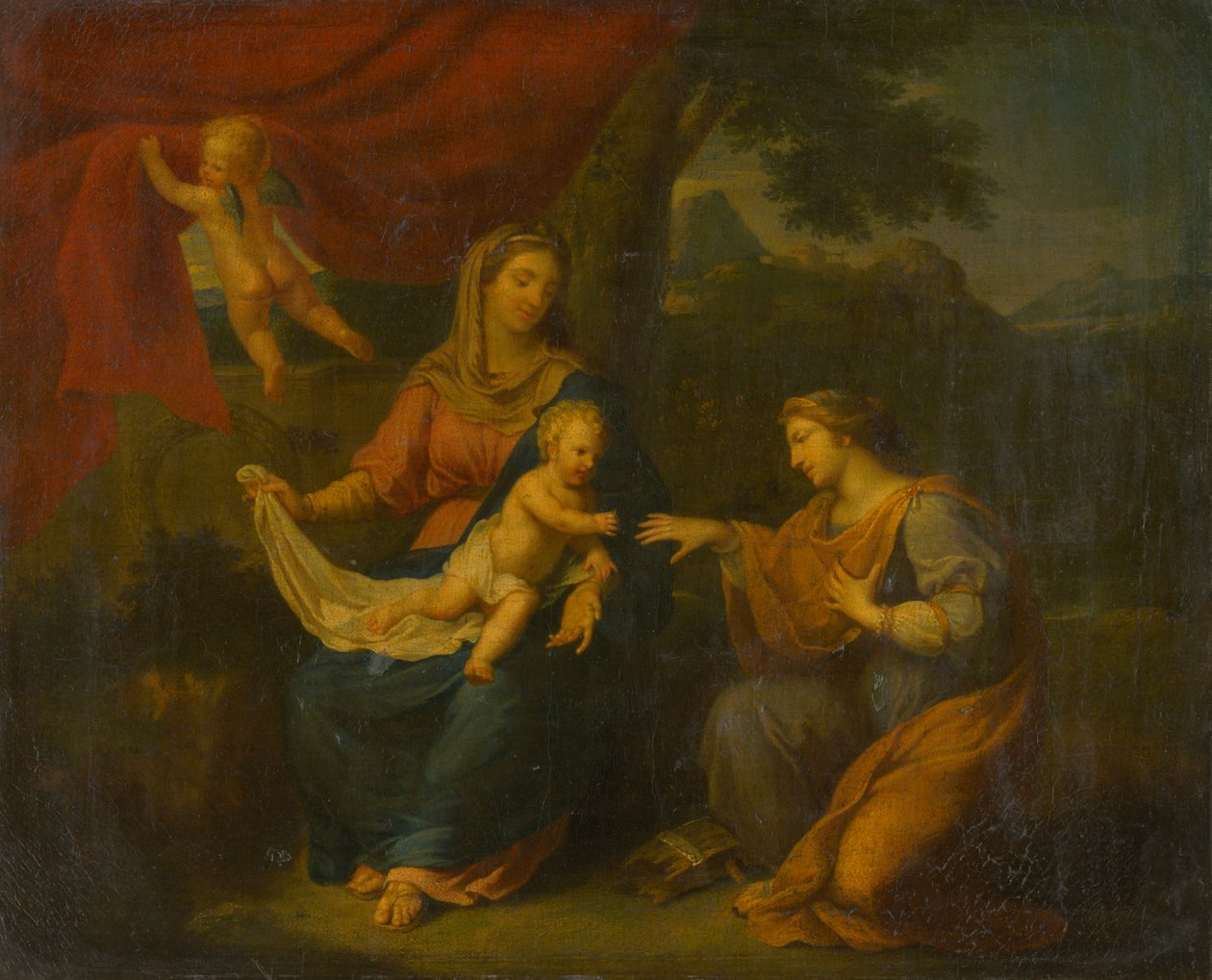 Madonna sentada com Santa Catarina de Unbekannt
