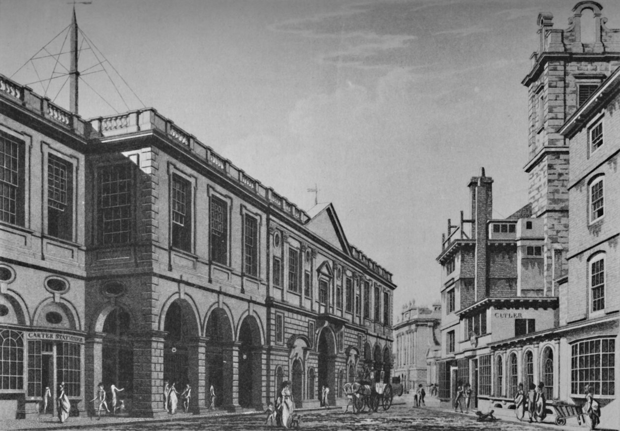 Segunda troca real, frente norte, em 1798. Mostrando o exterior dos quartos Lloyds, 1928 de Unbekannt