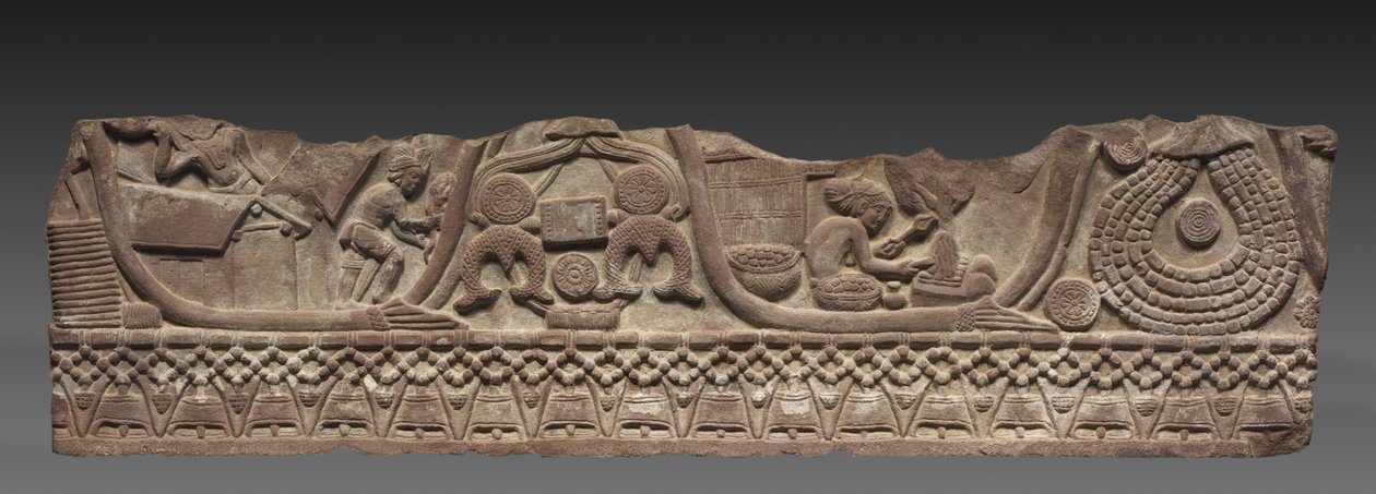Seção de um trilho de enfrentamento, c. 150 aC. de Unbekannt