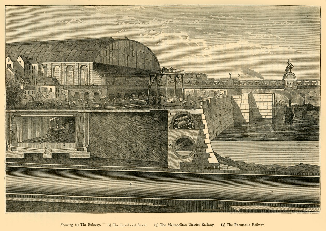 Seção do embarque no Tamisa, 1867, c1876. de Unbekannt