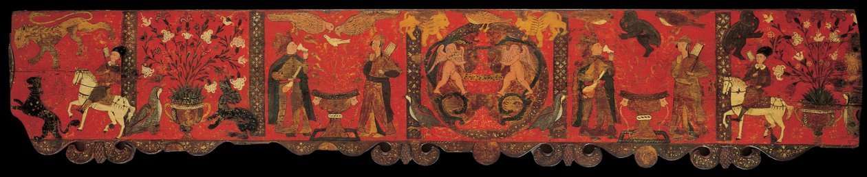 Seção de painéis de madeira com pintura decorativa, 1770-1780 de Unbekannt