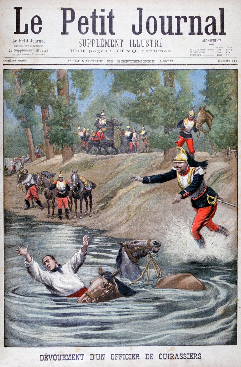 Auto-sacrifício de um cuirassier francês, 1900 de Unbekannt
