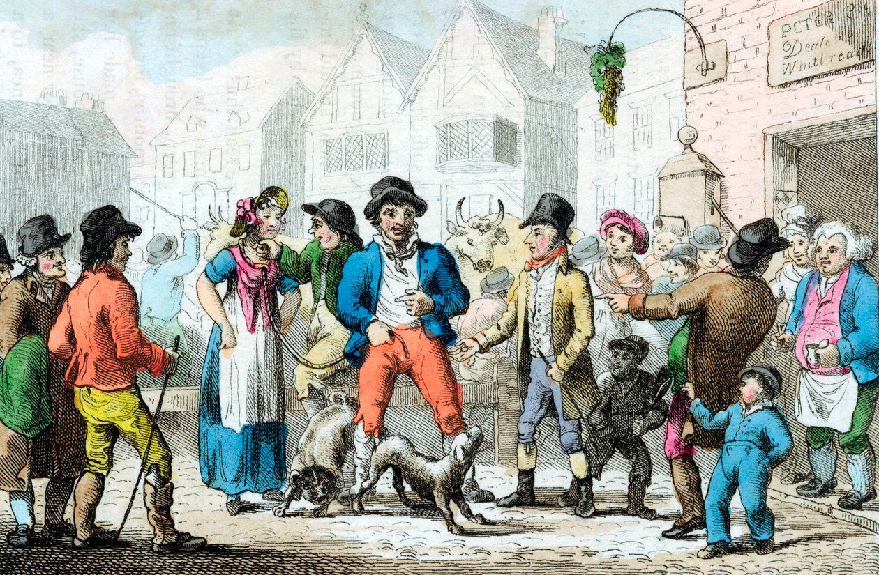 Vender uma esposa ao melhor lance, 1816 de Unbekannt