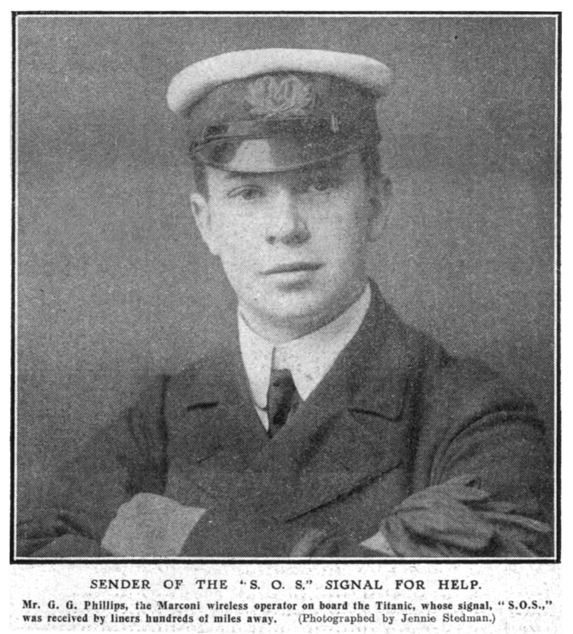 Remetente do SOS Signal for Help, 20 de abril de 1912. de Unbekannt