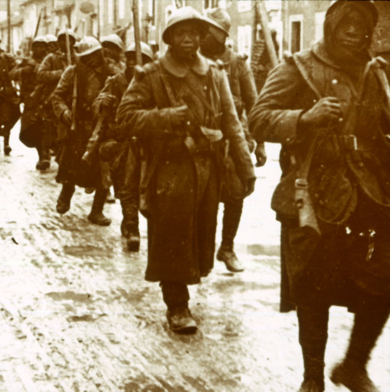 Soldados senegaleses após ataque, c1914-c1918 de Unbekannt