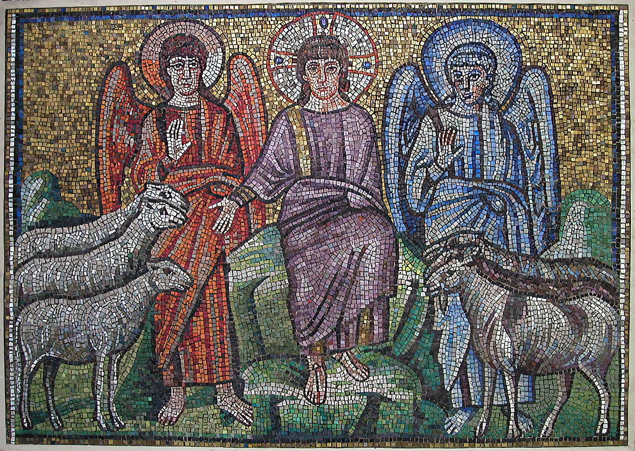Separação de ovelhas e cabras, bizantina, original do início do século XX datada do início do século VI. de Unbekannt