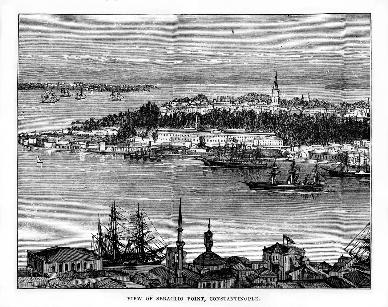 Seraglio Point, Constantinopla, Turquia, século XIX de Unbekannt