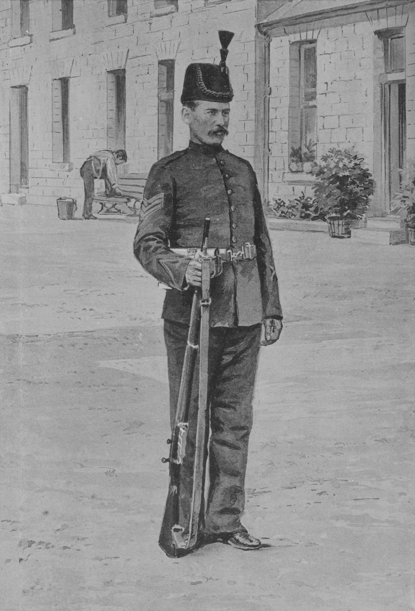 Sargento, Corpo de Fuzil Royal Kings, c1880 de Unbekannt