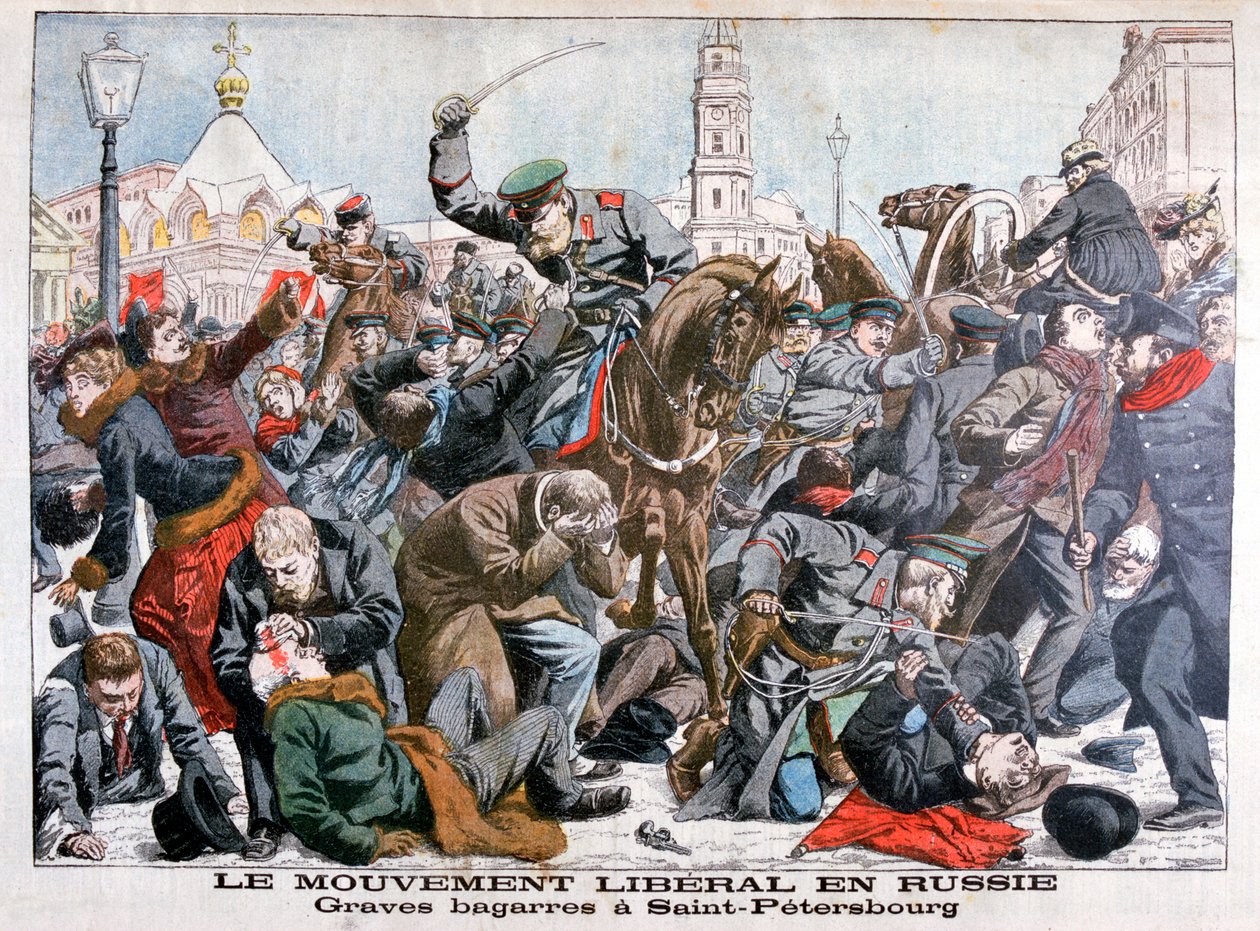 Lutas sérias pelo Movimento Liberal na Rússia, São Petersburgo, 1904 de Unbekannt