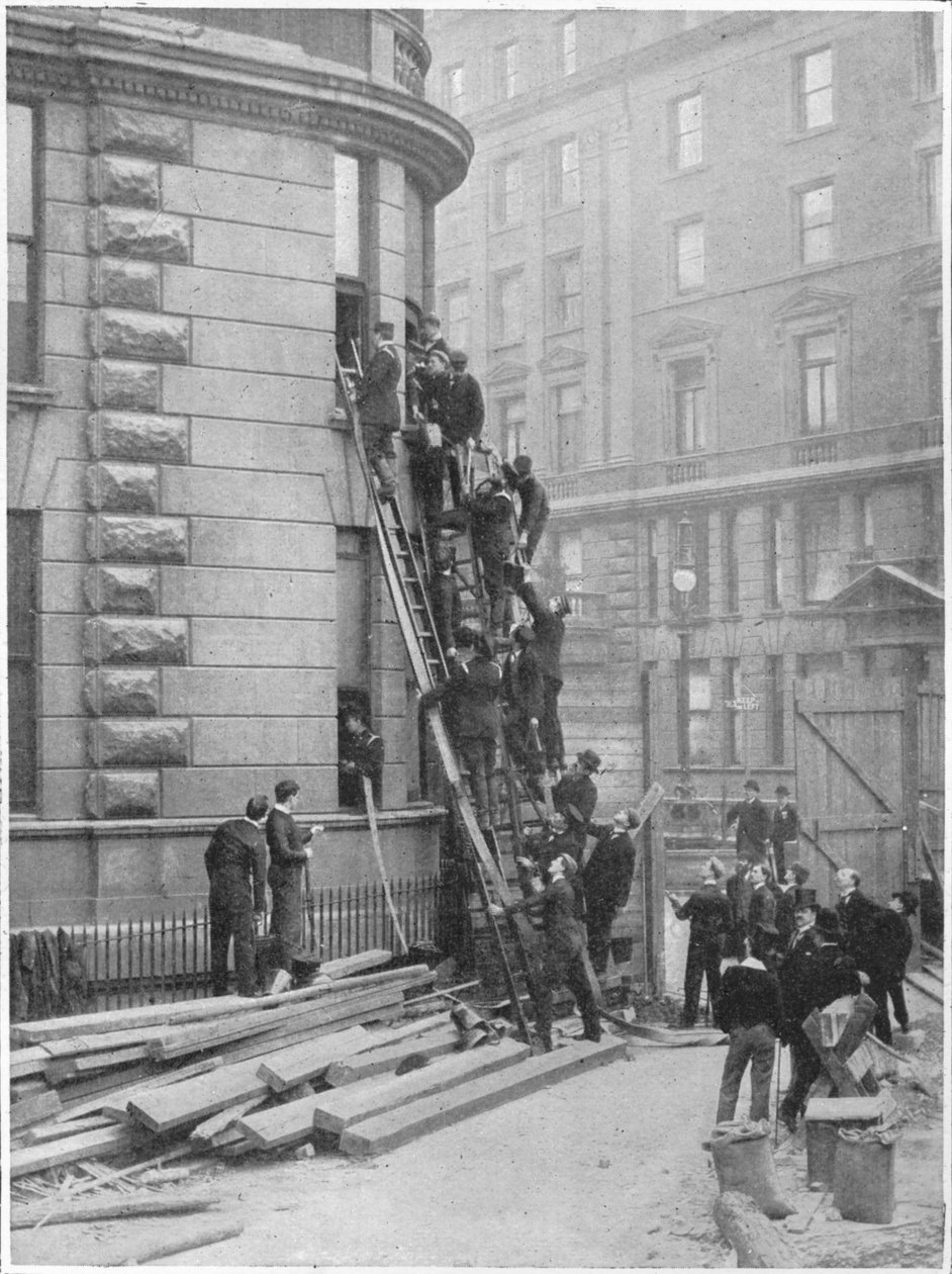 Servidores de brigada de incêndio no Hotel Cecil, Londres, c1903 1903 de Unbekannt