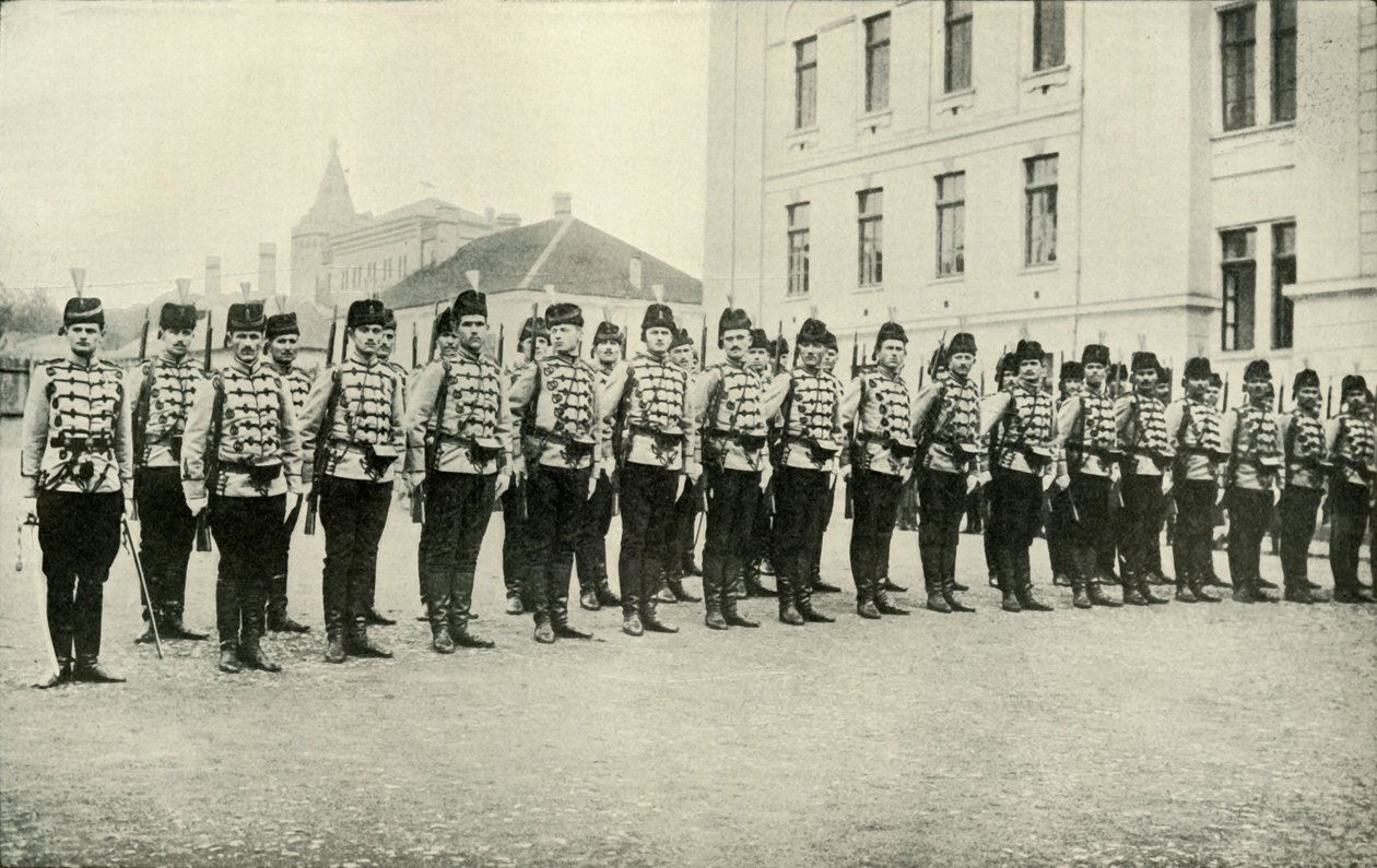 Cavalaria Servian na parada, 1919. de Unbekannt