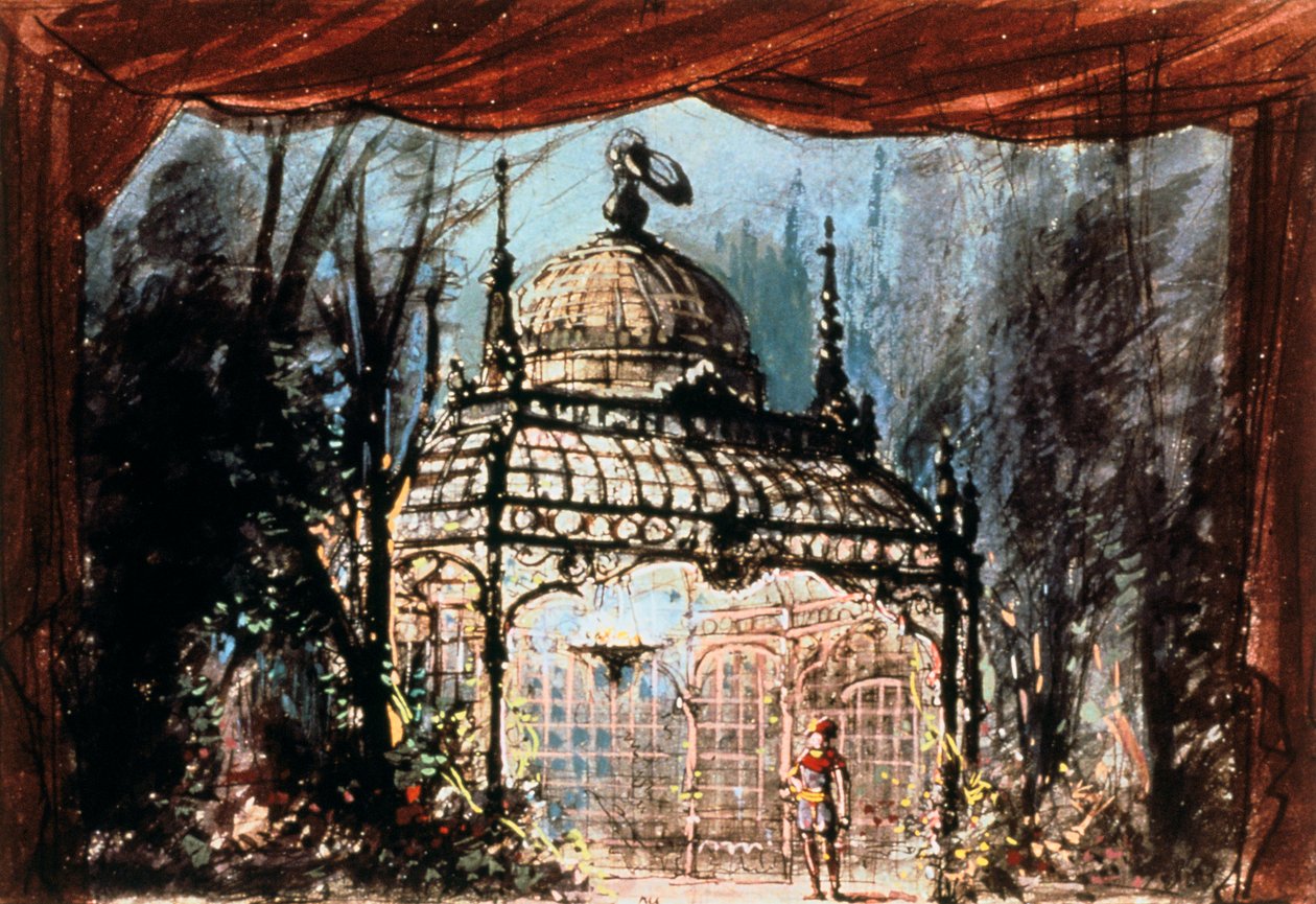 Cenografia para Mozarts A flauta mágica, 1863 de Unbekannt