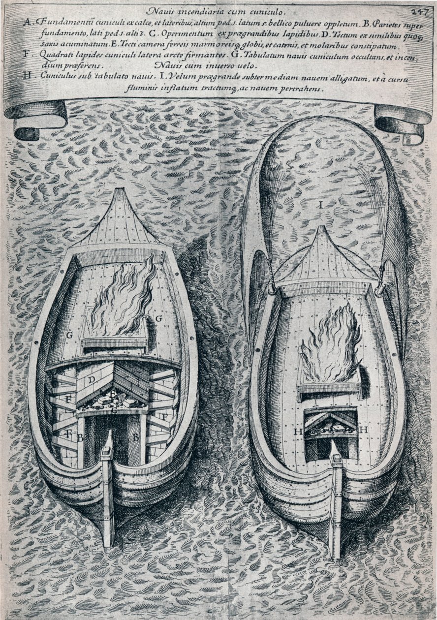 Fireship do século XVII, c1660 de Unbekannt