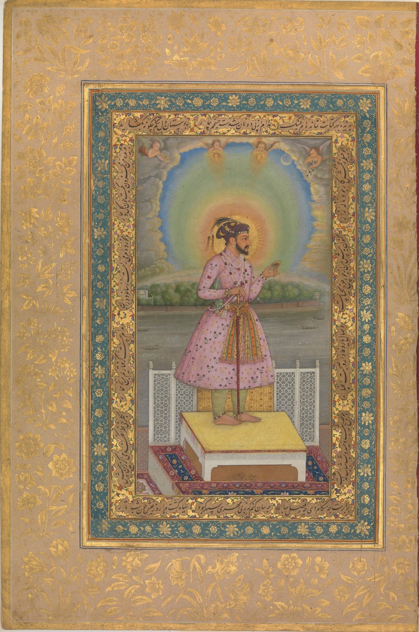 Shah Jahan em um terraço, 1627. de Unbekannt