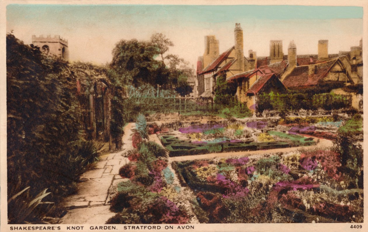 Jardim do nó de Shakespeares, Stratford-Upon-Avon, c1910. de Unbekannt