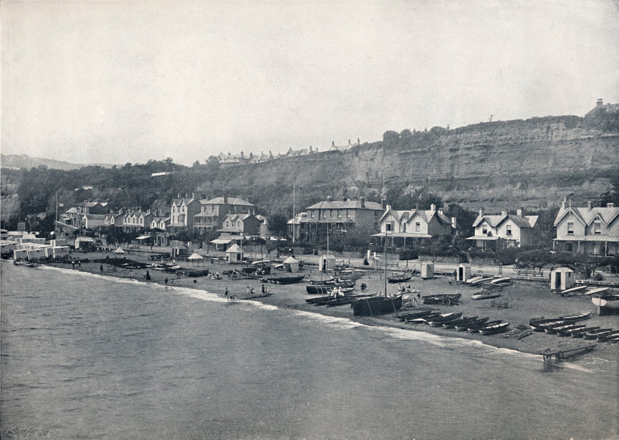 Shanklin - vista da praia e das alturas, 1895 de Unbekannt