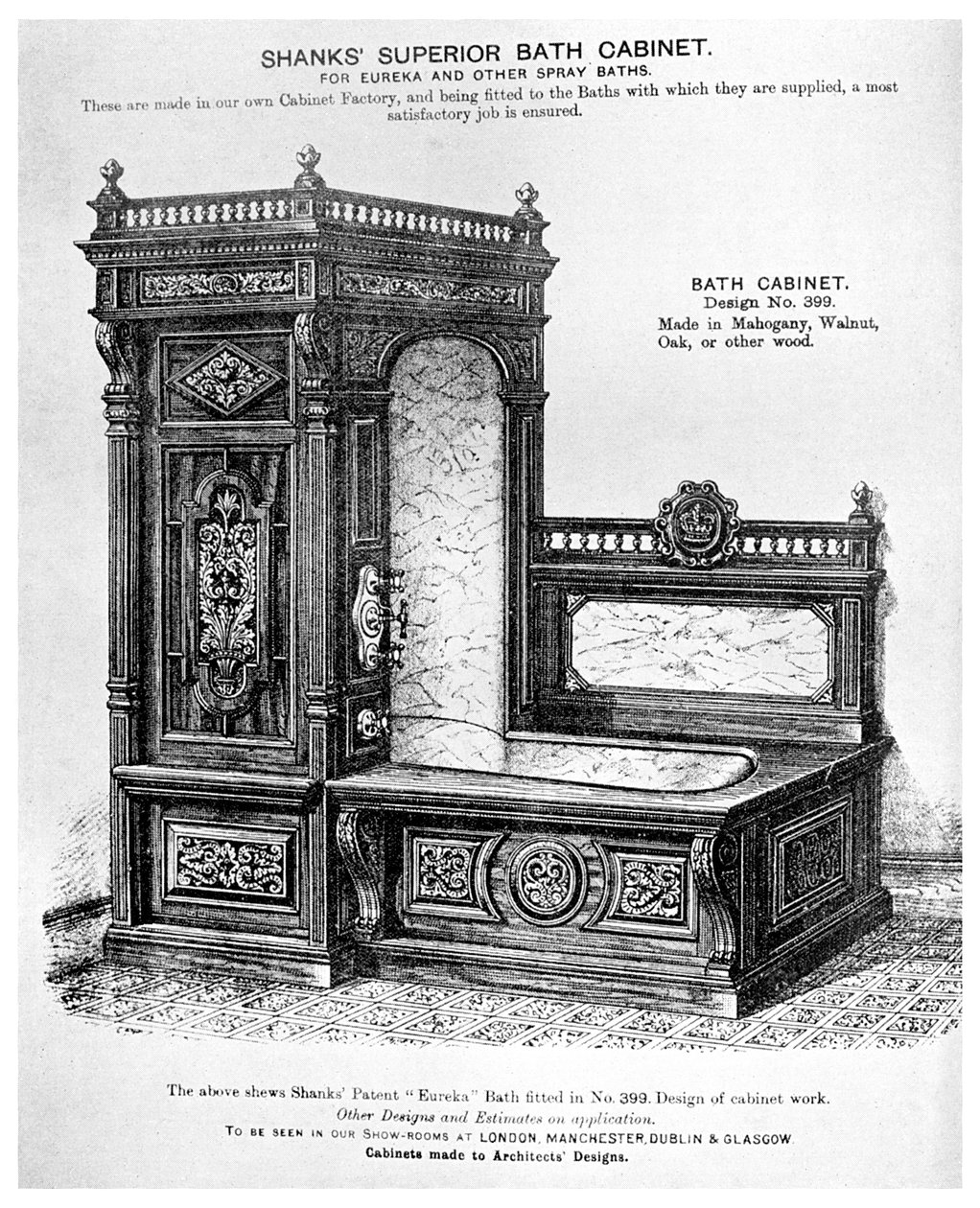 Armário de banho superior da haste, c1880 1956 de Unbekannt