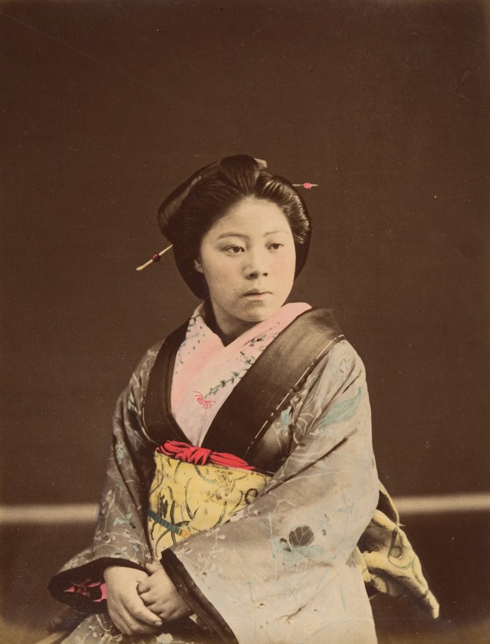 Shin, uma conhecida garota da casa de chá em Yokohama, década de 1870. de Unbekannt