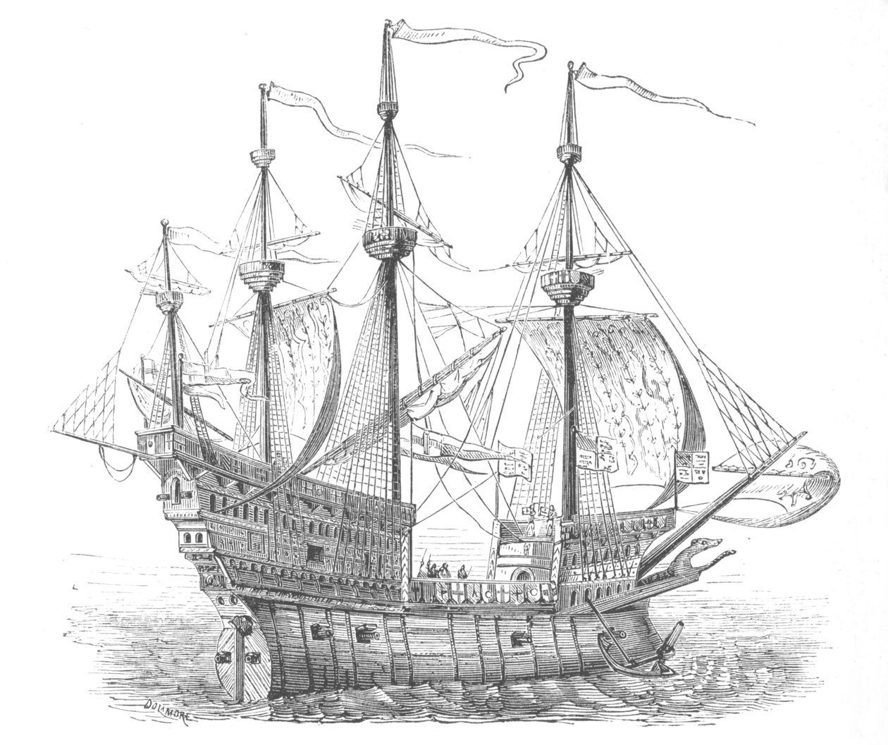 Navio de Henrique VIII, c1880 de Unbekannt