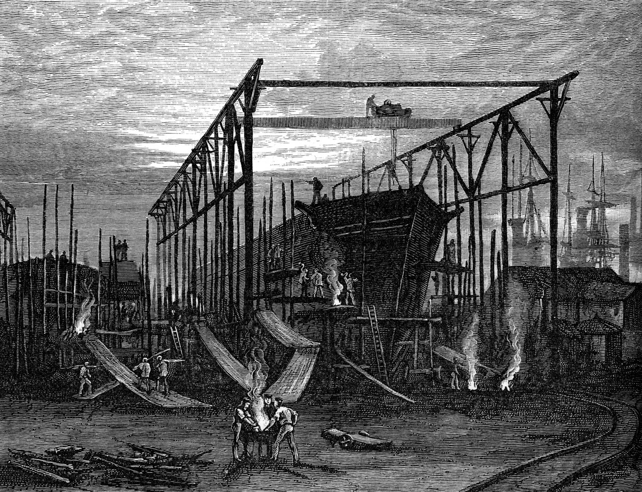 Estaleiros no Tyne, c1880 de Unbekannt