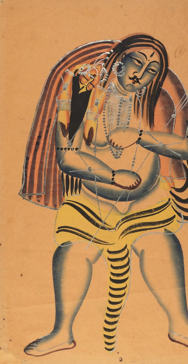 Shiva Carrega o Corpo de Sati, ca. 1865-75. de Unbekannt