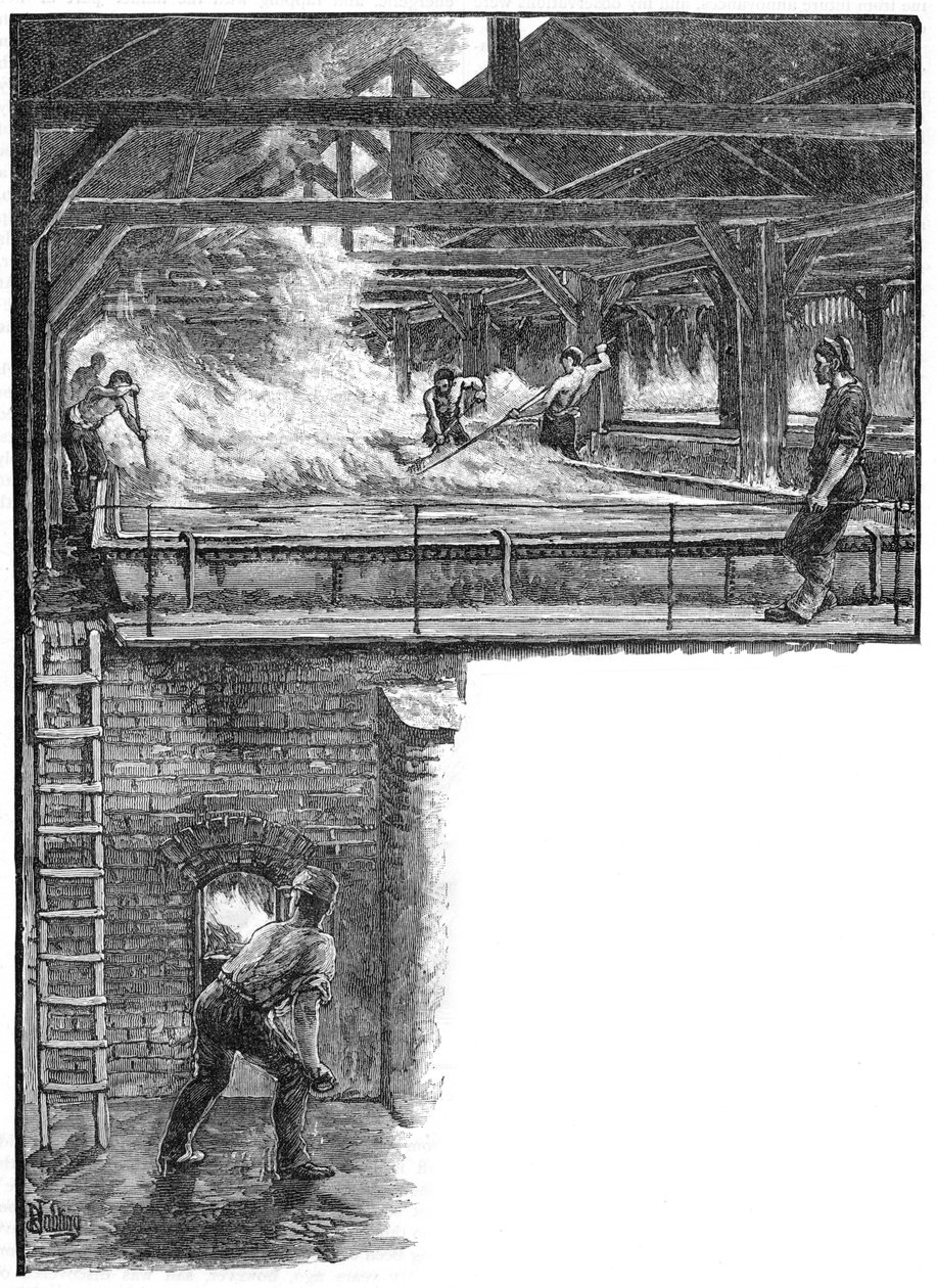 Trabalhando com pá o sal em South Durham Salt Works, 1884 de Unbekannt
