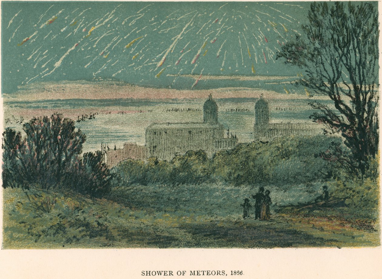 Chuva de meteoros Leonids observada em Greenwich, Londres, 1866 1884 de Unbekannt