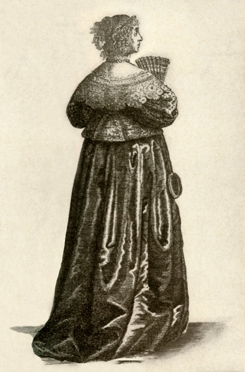 Mostra o vestido de uma dama inglesa, 1640, 1937. de Unbekannt