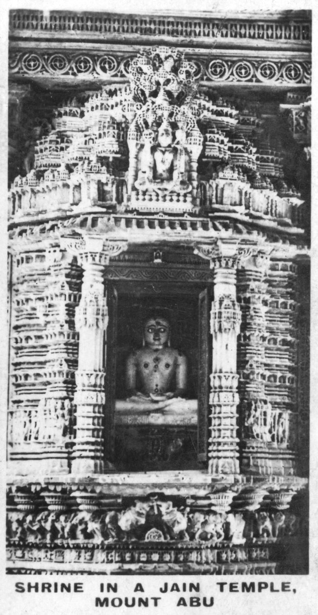 Santuário em um templo Jain, Mount Abu, Rajasthan, Índia, c1925 de Unbekannt