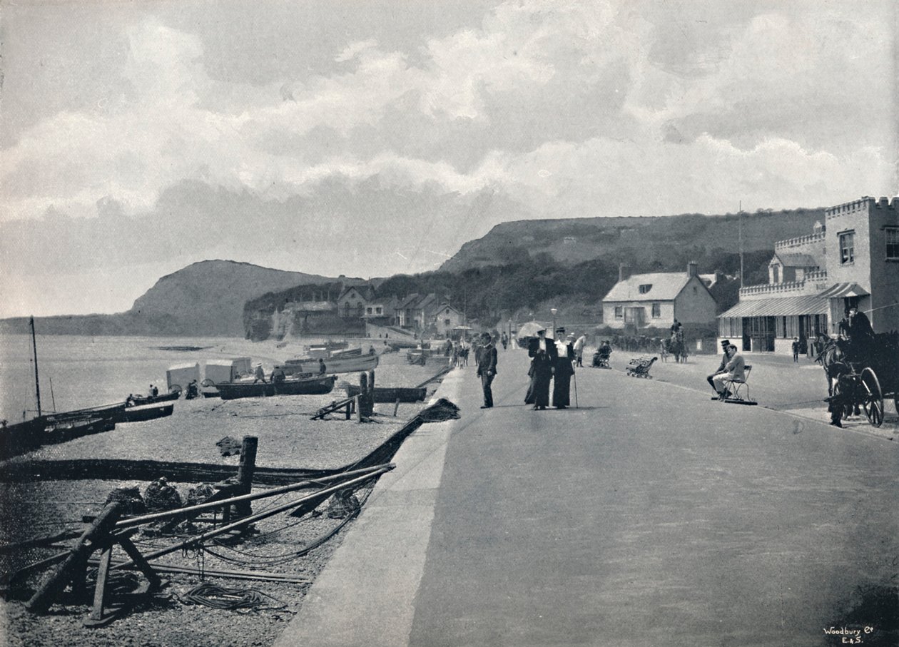 Sidmouth - passeio e praia, 1895 de Unbekannt