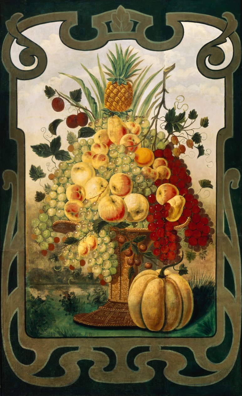 Placa do sinal para a loja de frutas, início do século XX. de Unbekannt