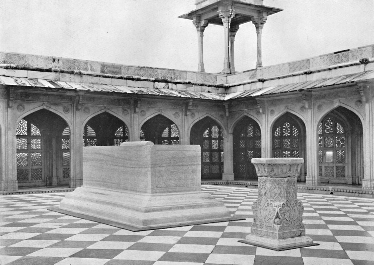 Sikandra. O túmulo de Akbar. Monumento no telhado, c1910. de Unbekannt
