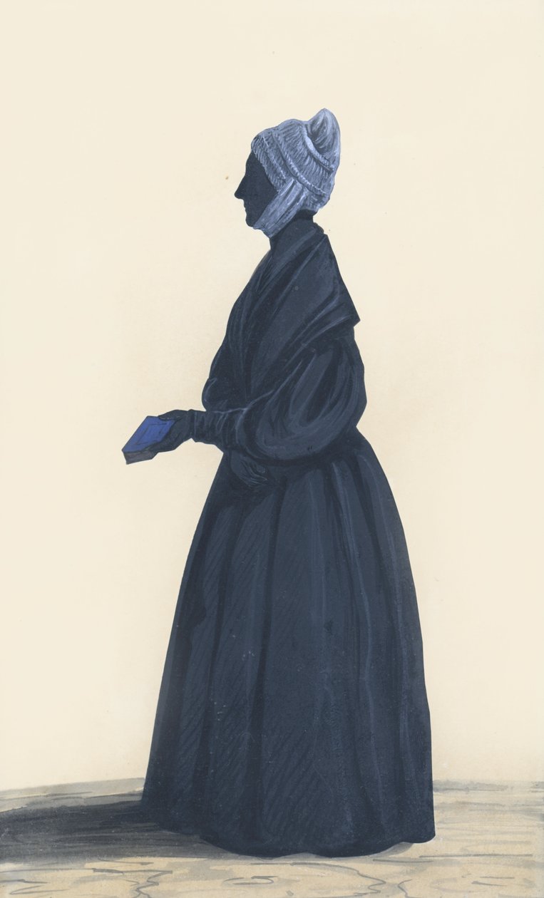 Silhueta da Sra. Amory, Irmã de Catherine Robinson, c.1835-40 (caneta e tinta sobre papel) de Unbekannt