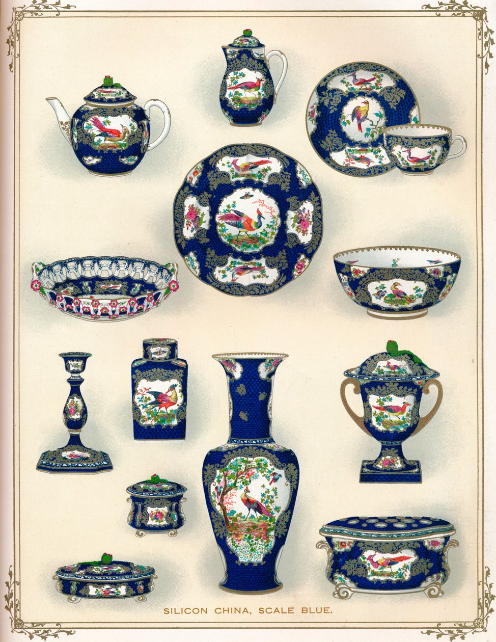 China de silício, azul de escala, início do século XX. 1911 de Unbekannt