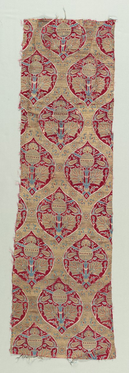 Fragmentos de brocado de seda e ouro, 1600-1650. de Unbekannt