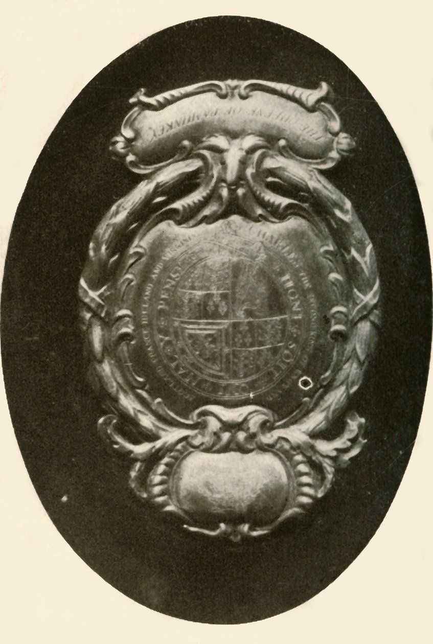 Frontlet de prata, com brasão de armas inglês, 1677, 1937. de Unbekannt