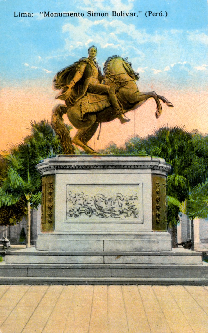 Monumento Simon Bolivar, Lima, Peru, início do século XX de Unbekannt